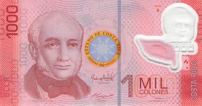 1000 Colones Costa Rica 11.12.2013